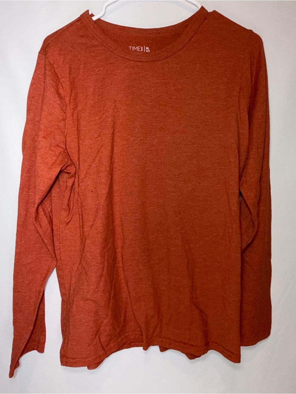 Time and Tru Rust Crewneck Long Sleeve Tee